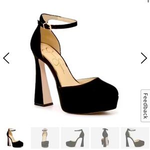 Jessica Simpson black Mindy platform pumps